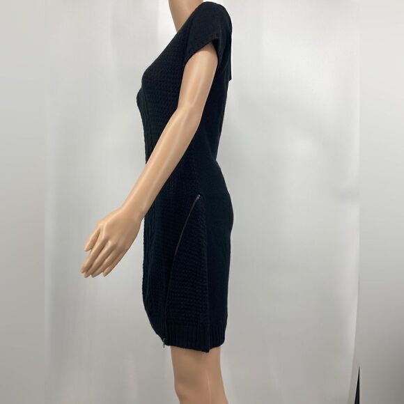 NWT Made for Me To Look Amazing Black Cable Knit Sweater Dress Size L - Picture 5 of 10